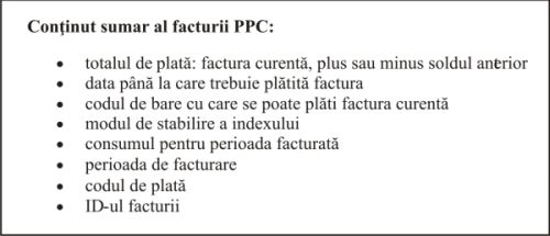 Factura PPC are o pagină de sumar, cu toate informaţiile care contează la îndemână